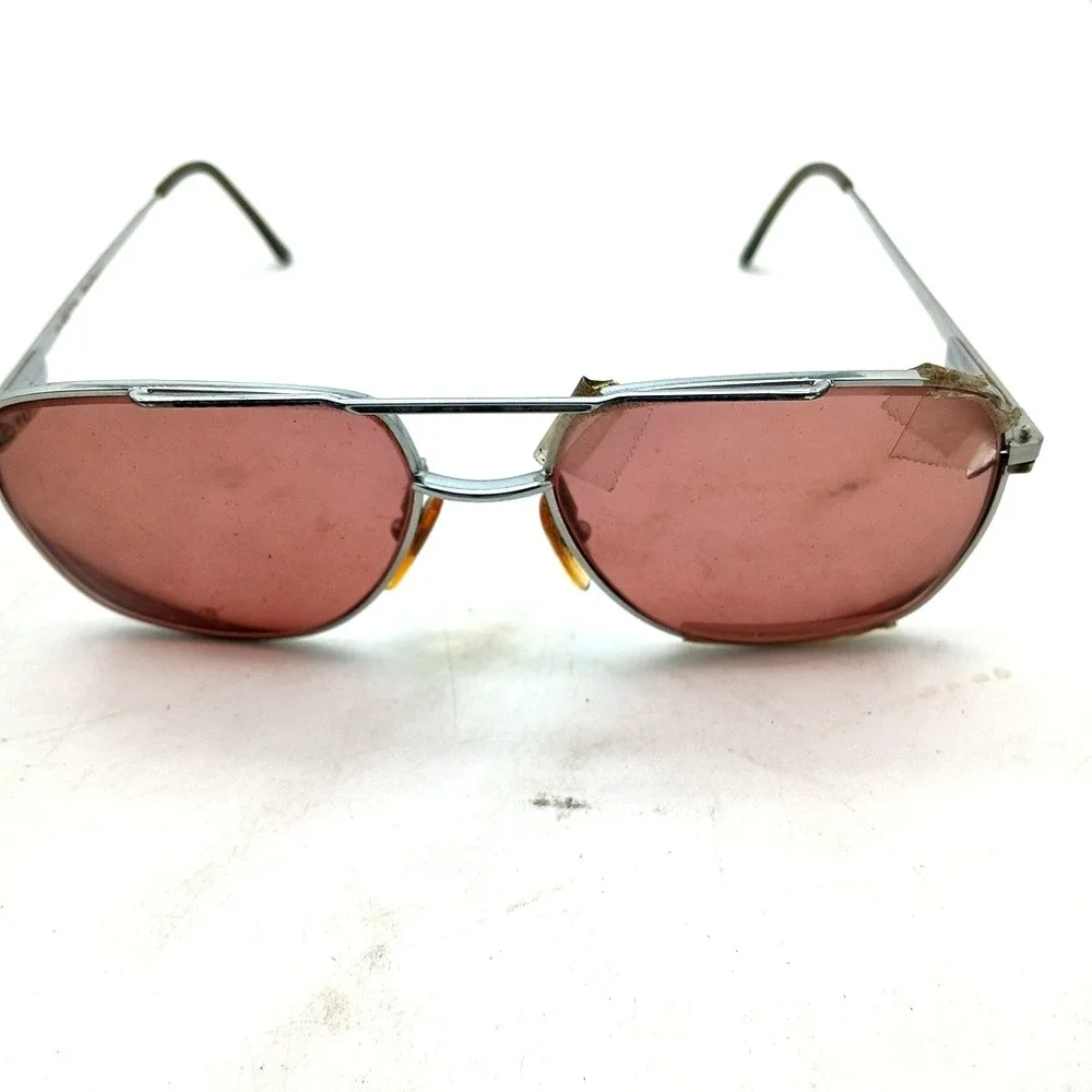 Vintage Van Heusen Silver Square Pilot‎ Metal Sunglasses FRAMES ONLY